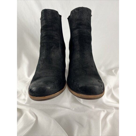 Kork-Ease Black Suede Wedge Heeled Boots Women's Size 8.5 - Picture 3 of 11